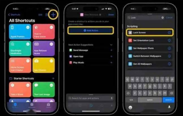 剑川苹果14锁屏维修店分享iPhone14升级iOS16.4后如何创建锁屏快捷方式 